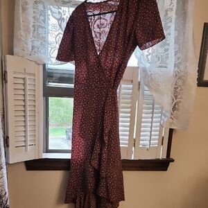 Elegant Floral Wrap Dress